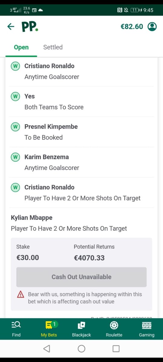mickclancy's tweet photo. @paddypower Thought I only needed a booking for this bet to come through until Paddy resettled a leg 😔 😔 cruel isn't the word @paddypower https://t.co/oL0H3z294A