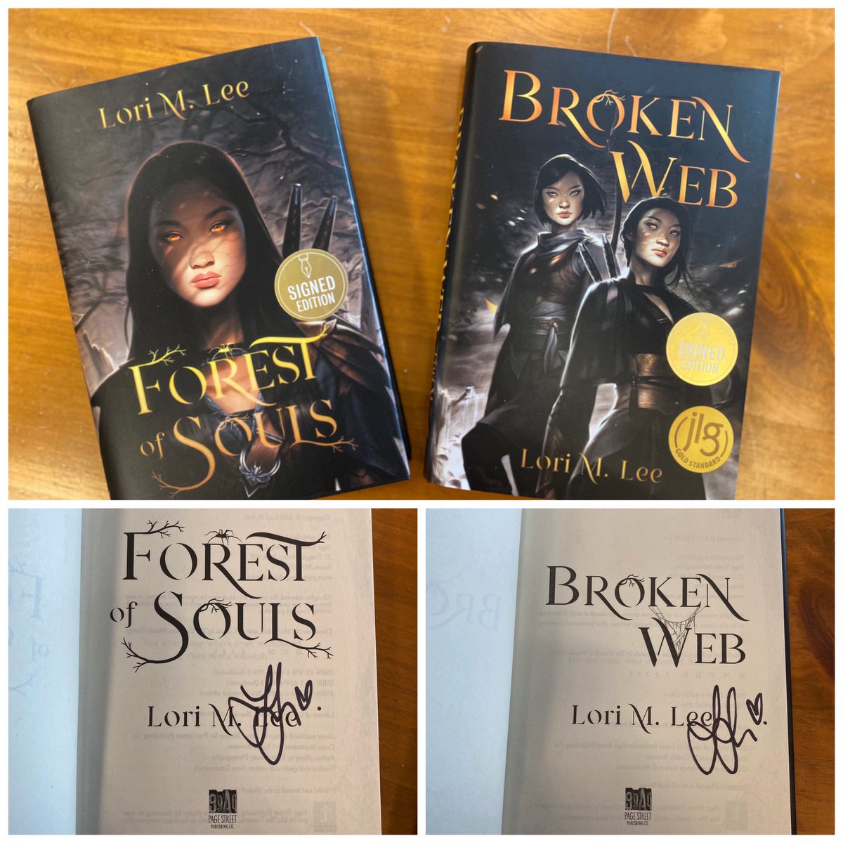 bnappleton's tweet photo. 🕷 Huzzah! 🕷We’ve replenished our stock of @lorimlee82’s Forest of Souls and Broken Web, and she graciously autographed them again! 🕷Have you added them to your shelves yet? This series is a #BooksellerFavorite here at #BNAppleton. https://t.co/Gtf9Di8myv