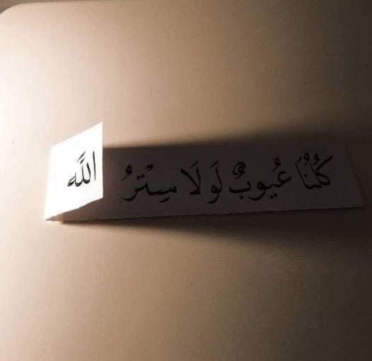 " كلنا عيوب لولا ستر الله '' 🧡.