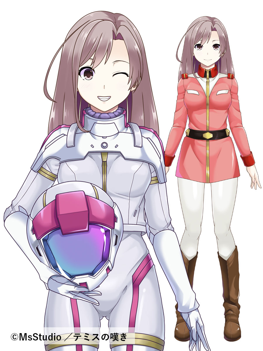 連邦軍パイロット #女の子 #ヘルメット #テミスの嘆き #カレン #宇宙服