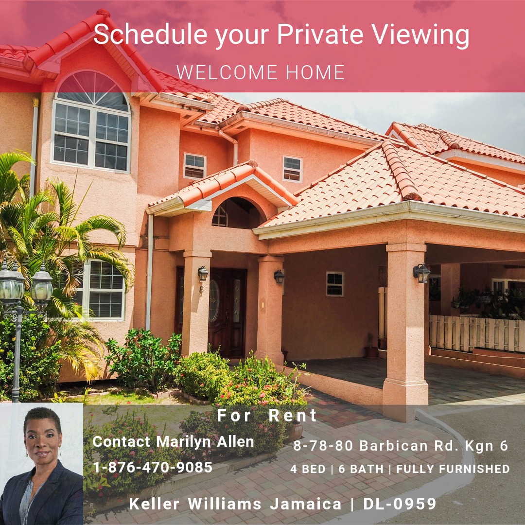 marciac2bent's tweet photo. Contact Marilyn Allen at 1-876-470-9085 to learn more about this 4 bed 6 bath townhouse for rent at 8-78-80 Barbican Road, St. Andrew, Kgn 6. https://t.co/UubDDqVNMv |DL-0959|Keller Williams Jamaica|Shop 7|Barbican Center|29 E Kings House Rd. Kgn 6 #forrent #kwjamaica https://t.co/Z7MRpDXXkQ