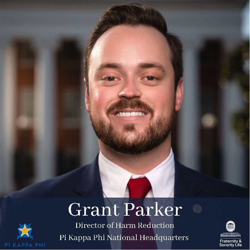 FSL Spotlight 🌟: Next month, Grant Parker is embarking on a new adventure as Director of Harm Reduction for <a href="/PiKappaPhi/">Pi Kappa Phi</a>. As he successfully has done at UM, Grant will continue to work to promote a healthy experience for fraternity men. 

Best wishes and you will be missed! ❤️💙