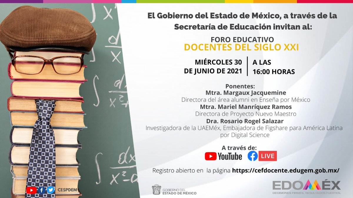 CESPDEM's tweet photo. Acompáñanos el próximo miércoles 30 de junio de 2021 a las 16:00 horas en el #ForoEducativo "Docentes del Siglo XXI", con la participación de la ponente Mtra. Mariel Manríquez Ramos, Directora de Proyecto Nuevo Maestro. 
Registro: https://t.co/YDwJYUCRn6 https://t.co/KqJG0EjXo3