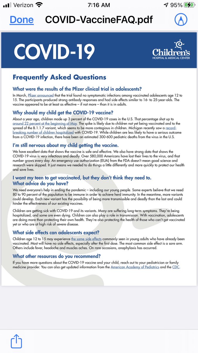 Please consider having your child vaccinated.   We need everyone’s help in ending this pandemic.