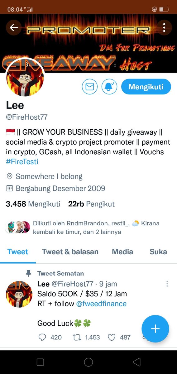 AngeliaSari10's tweet photo. @FireHost77 Done, bismillah semoga kali ini bisa menang🤲 https://t.co/a2pheMQevB