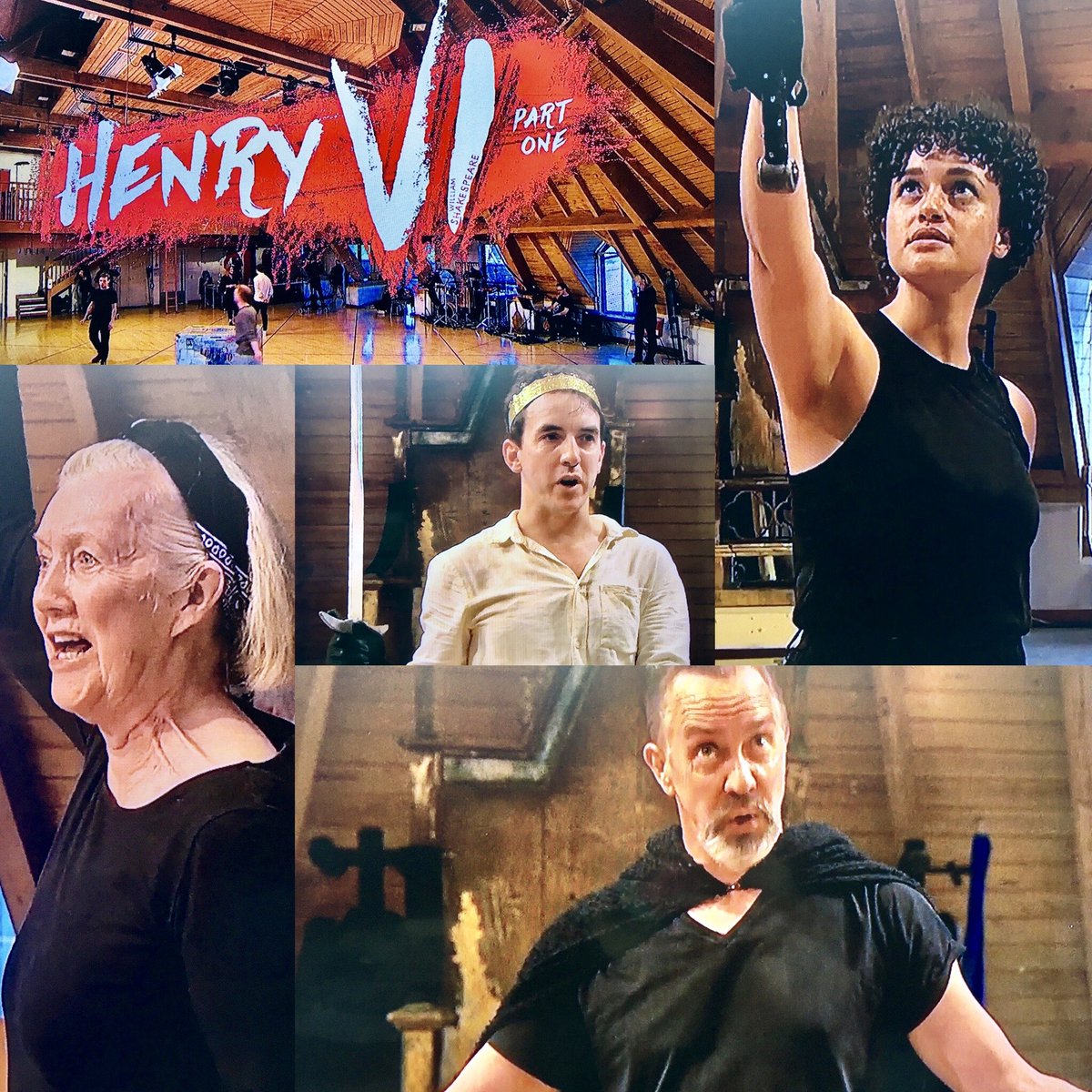 helenjerome's tweet photo. Loved everything about @TheRSC #HenryVIPartOne across three weeks of Open Rehearsals and Insight at Stratford, going up to full run through, steered by directors Greg Doran @OwenHorsley, movement @po_b and fighting from @rcannie ⚔️ 1/3 https://t.co/s6PnmaXptJ