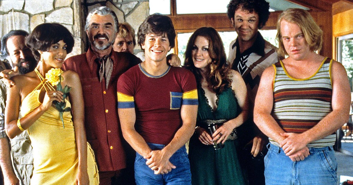 MacReadys_Beard's tweet photo. #90FilmsFromThe90s/90
Boogie Nights ('97)
⭐⭐⭐⭐
One of those films you can sit back &amp; marvel at. It's a technical masterpiece. The soundtrack, the camera work &amp; the performances make for a such an immersive experience you feel like you're there. &amp; #BurtReynolds tops it all off https://t.co/LQXWT2enYq