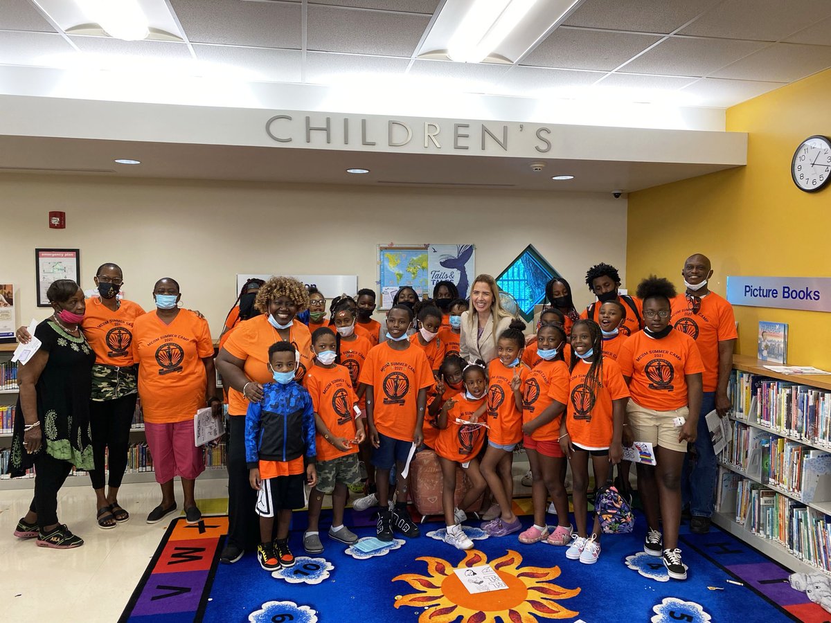 MDPLS's tweet photo. We had a great time today at the Virrick Park Branch Library with Commissioner @RaquelRegalado who joined us for a special #MDPLSSummerReading storytime. Summer campers from Macedonia Missionary Baptist Church of Miami were treated to a reading of “If You Give a Mouse a Cookie." https://t.co/mPqCSgu8VY