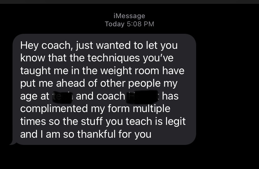 mTmRealEstate's tweet photo. Work hard in the classroom, practice, & weight room and we’ll get you right! From a recent #EagleDamily alumni! #ApolloStrength #AHTID https://t.co/unhK19S6EZ