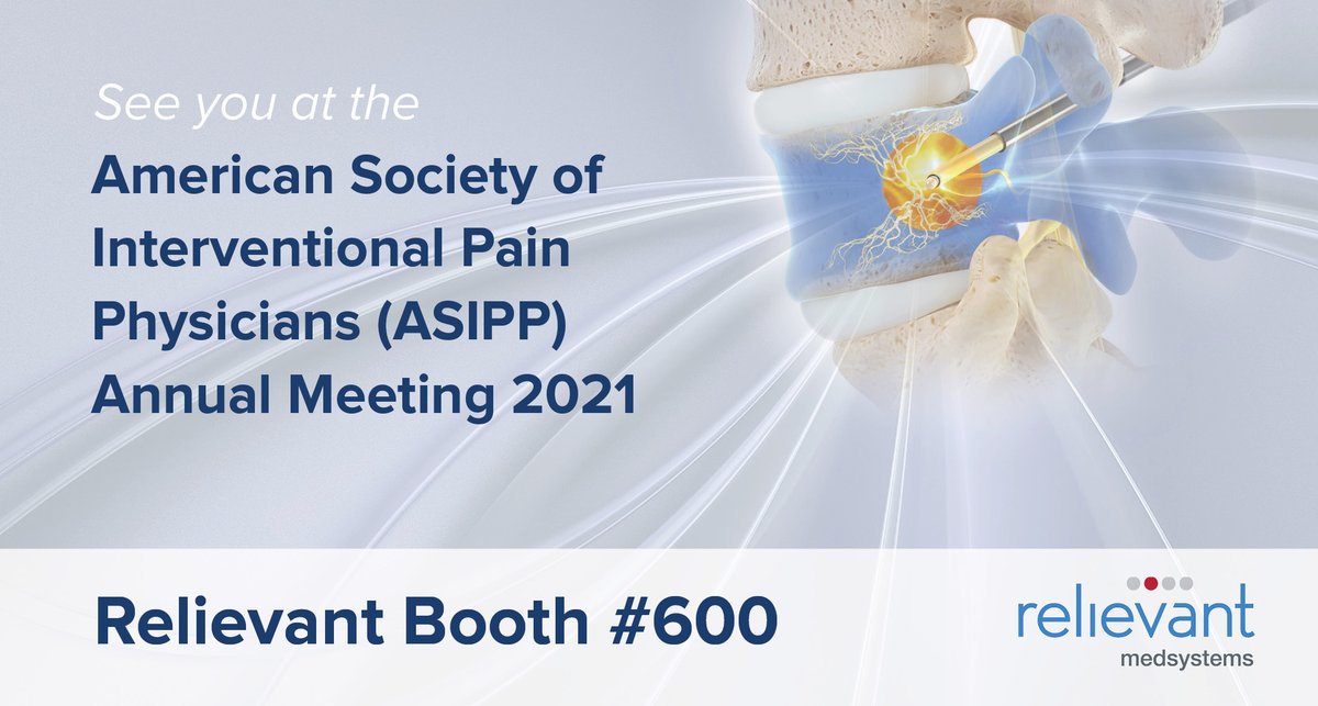 RelievantMed's tweet photo. We hope to see you at #ASIPP this week in New Orleans. Visit us to learn more about the Intracept® Procedure for #CLBP. #AM2021 https://t.co/v4N1BbQs3N