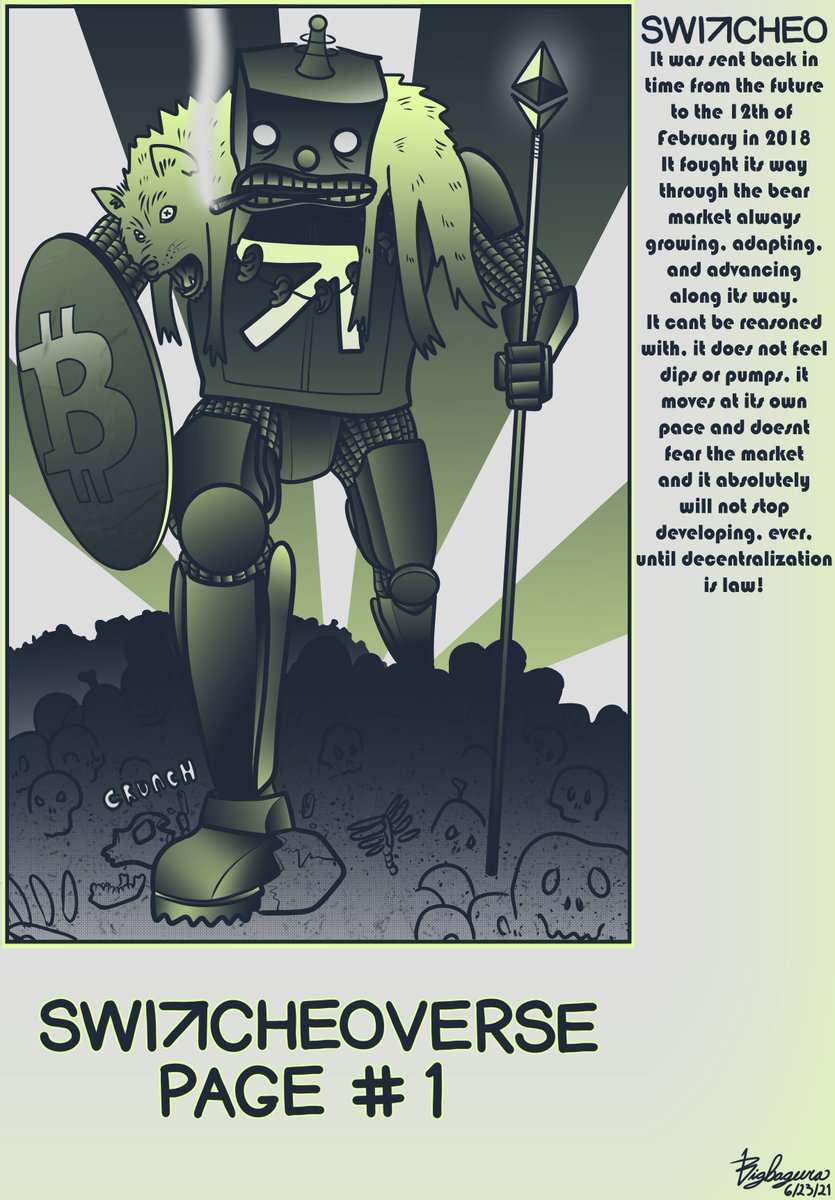 1bigbagheera's tweet photo. Introducing #switcheoverse a #decentralized #cryptocurrency  #webcomic for #switcheo $swth The Switcheo community decides what the next page will be and I #illustrate it! Come join our community @SwitcheoNetwork for more information! #bitcoin #Ethereum https://t.co/jj7g9nCVhR