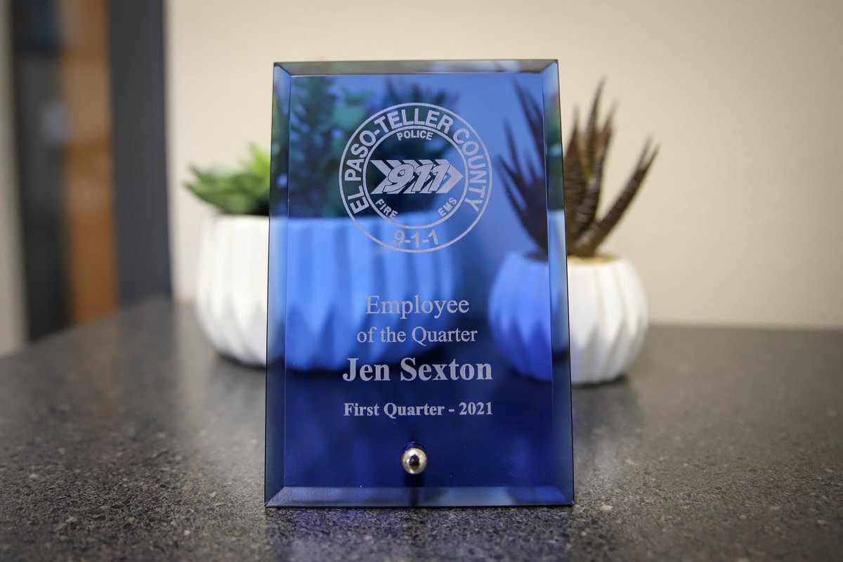 Congratulations Jen Sexton, Network Engineer, for earning Employee of the First Quarter! She was recognized last month at the board meeting and her award came in this week.