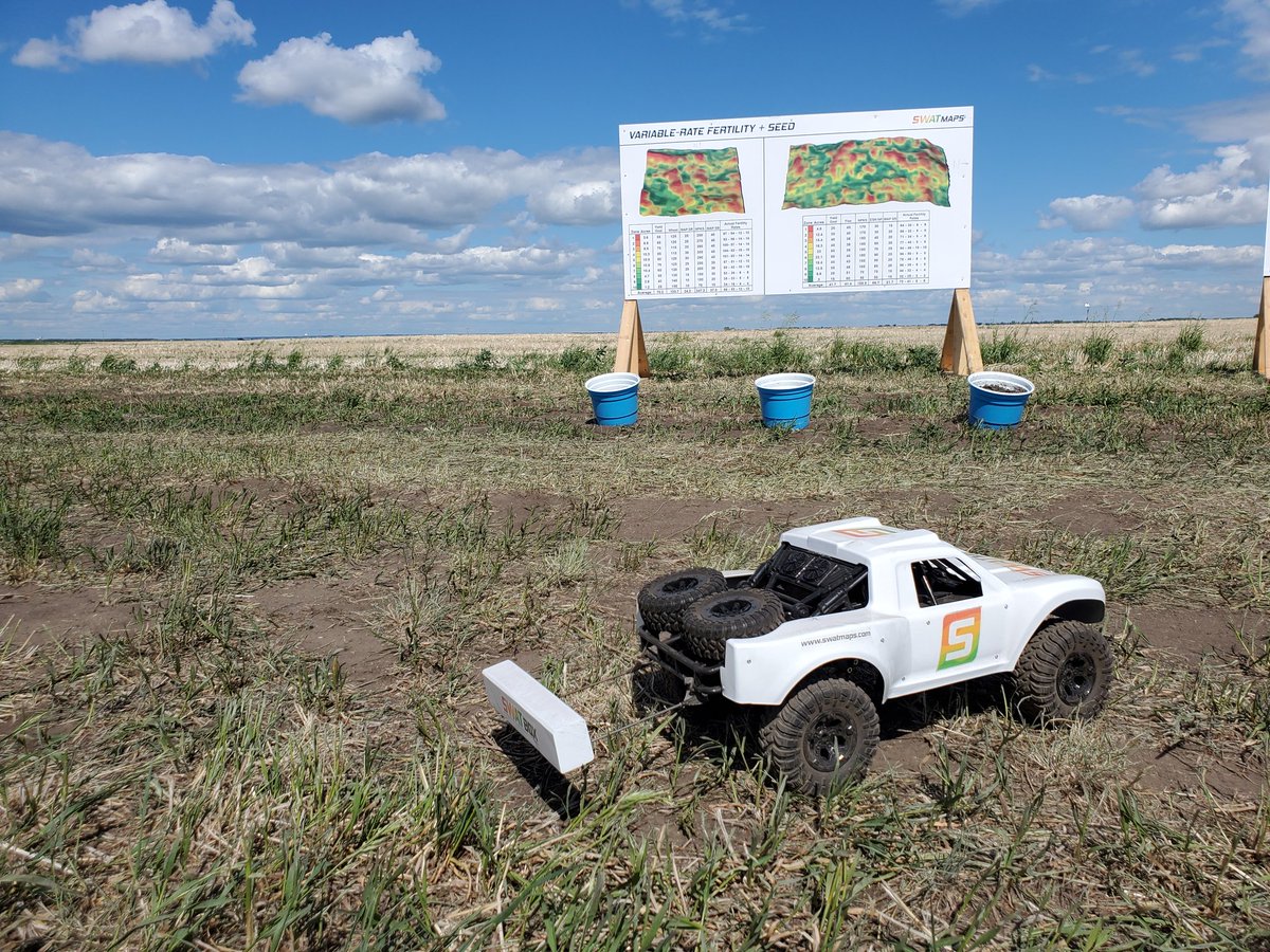 SWATMAPS_Derek's tweet photo. RC #swatmaps mapping truck with #swatbox soil mapping system @DiscoveryFarmSK #DiscoveryFarmVIP Event! https://t.co/PjyqoccFRC