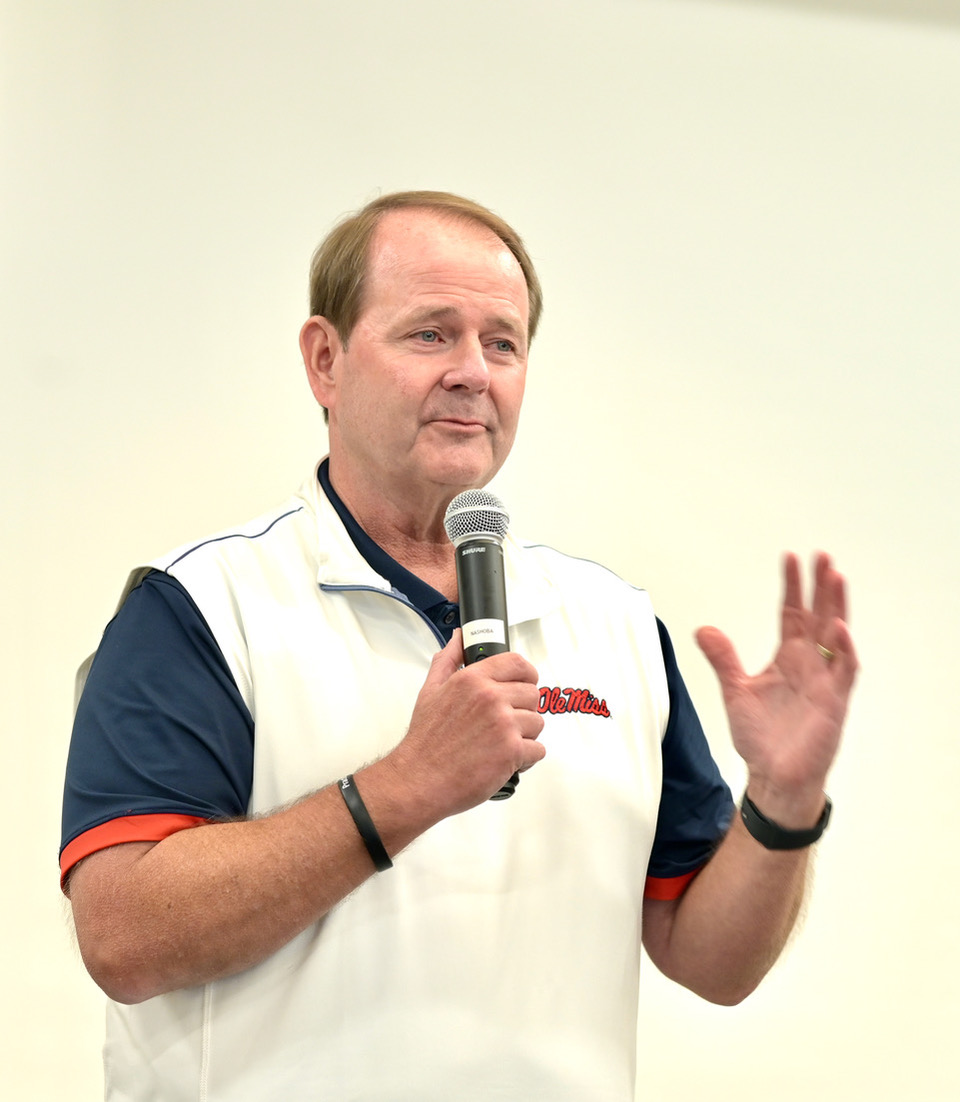 Today we welcomed <a href="/OleMissBSB/">Ole Miss Baseball</a> Coach Kermit Davis to the East Memphis Rotary Club to discuss all things basketball, including the on-going rivalry between the Rebels and <a href="/Memphis_MBB/">Memphis Basketball</a>. Thanks, Coach! #SEC #OleMiss