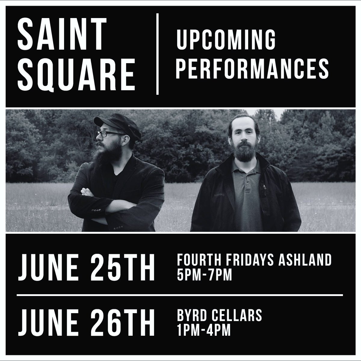 SaintSquareBand's tweet photo. Hey #RVA!  Two shows coming up this week, so share this to help us spread the word!  See you there! #STSQ #livemusic https://t.co/GqLHgZ2P4q