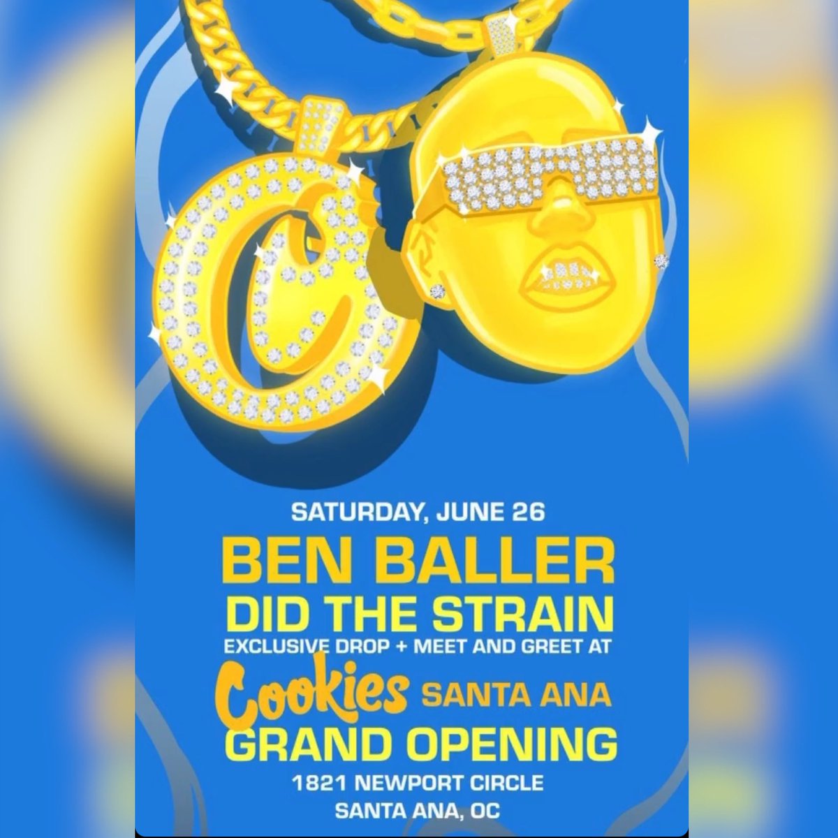 rmean's tweet photo. This Sat 06/26 meet me at the Grand Opening of #CookiesSantaAna for a special drop of #LostAngelOG 💨

Special appearance by @QuavoStuntin as well as @BENBALLER and of course @berner415 ✊ https://t.co/mZd2OTVjK5