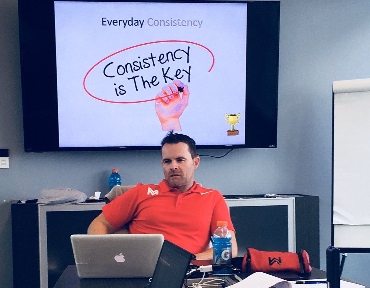 AllistairMcCaw's tweet photo. When it comes down to it, the nr.1 factor in high performing cultures is CONSISTENCY.
-Consistency in communication
-Consistency in behaviors &amp; actions
-Consistency in values &amp; standards
-Consistency in attitudes

Consistency builds TRUST. https://t.co/VBnTYo7qO0