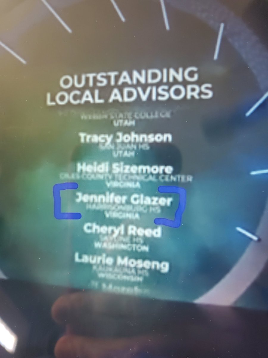 BlueStreakHOSA's tweet photo. Congrats to our very own Mrs. Glazer!!!  Recognized as the VA HOSA Outstanding Secondary (high school) Advisor!!! https://t.co/68B0C2XBTA