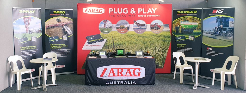 This week we are @ the 32nd AG Grow Field Days, Emerald. Come and talk to us about Nozzles,Boom Recirculation and everything ISOBUS. Located APav 02 &amp; 03.