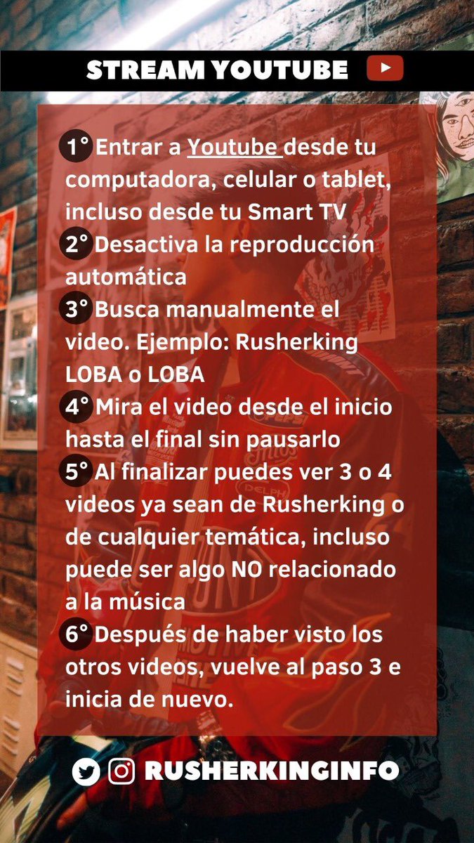 rusherkinginfo's tweet photo. ¿Será que LOBA es el 1er tema de Rusherking en solitario en llegar a 1M en 24HS? 
— Les dejamos las instrucciones para llegar al objetivo ❤️

Sumamos esta carrd que hemos elaborado: https://t.co/mJ5vmNBBPt https://t.co/sLSddN3p15