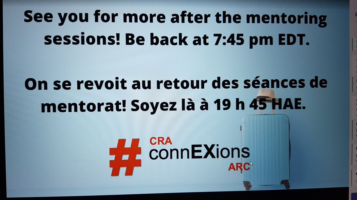 Really enjoyed the mentoring sessions tonight! #connexions