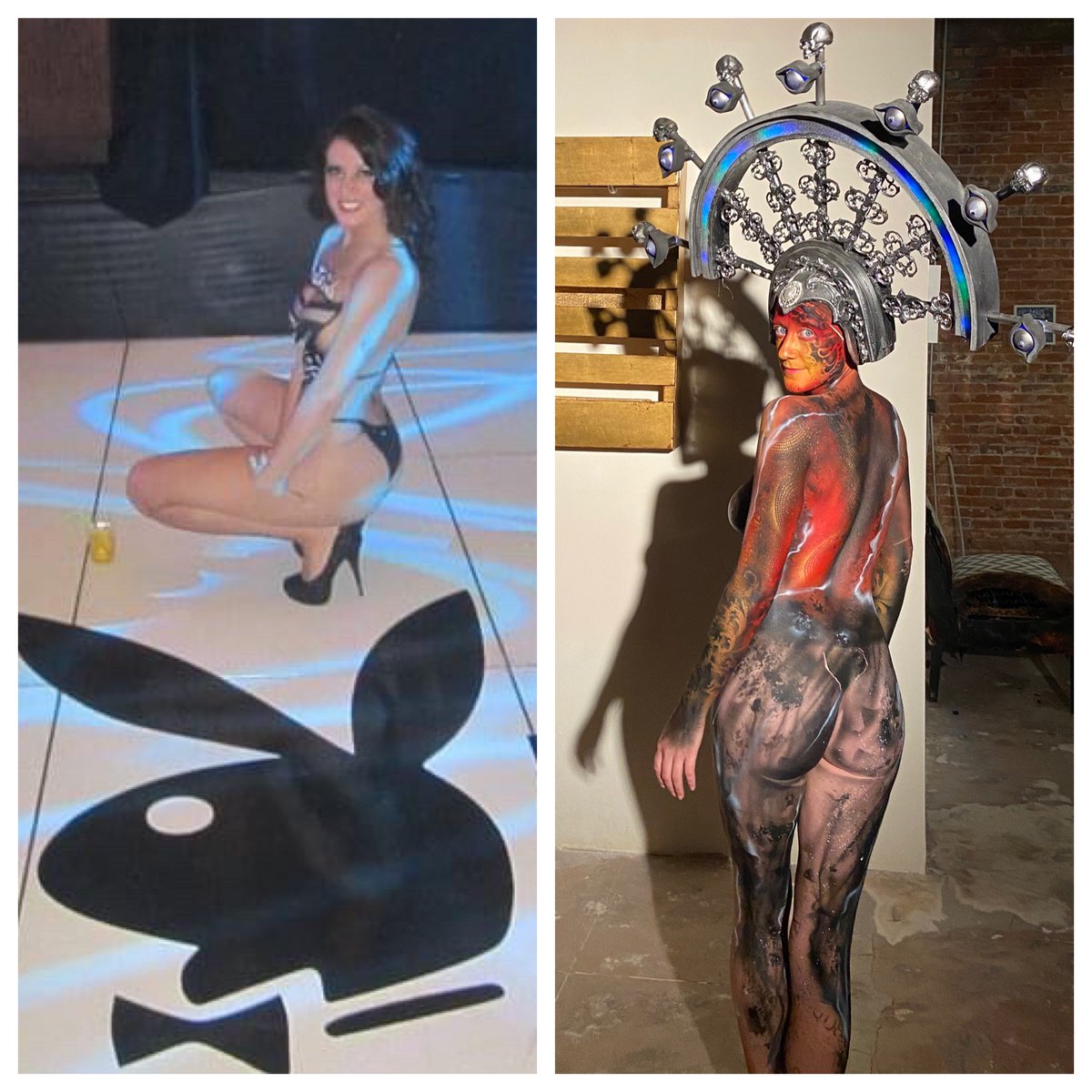 1CarrieO's tweet photo. Happy 10 years of getting painted to me 🥰 from the #playboymansion around the world and back again #DTLA it’s been everything I could have ever hoped it was 🥰🎨🎨🎨❤️‍🔥❤️‍🔥❤️‍🔥❤️‍🔥❤️‍🔥❤️‍🔥❤️‍🔥❤️‍🔥 #10yearchallenge  #10yearslater #bodypaint #bodypaintmodel #artnotsmut #humancanvas #paint #model https://t.co/lKBv6MUiDS