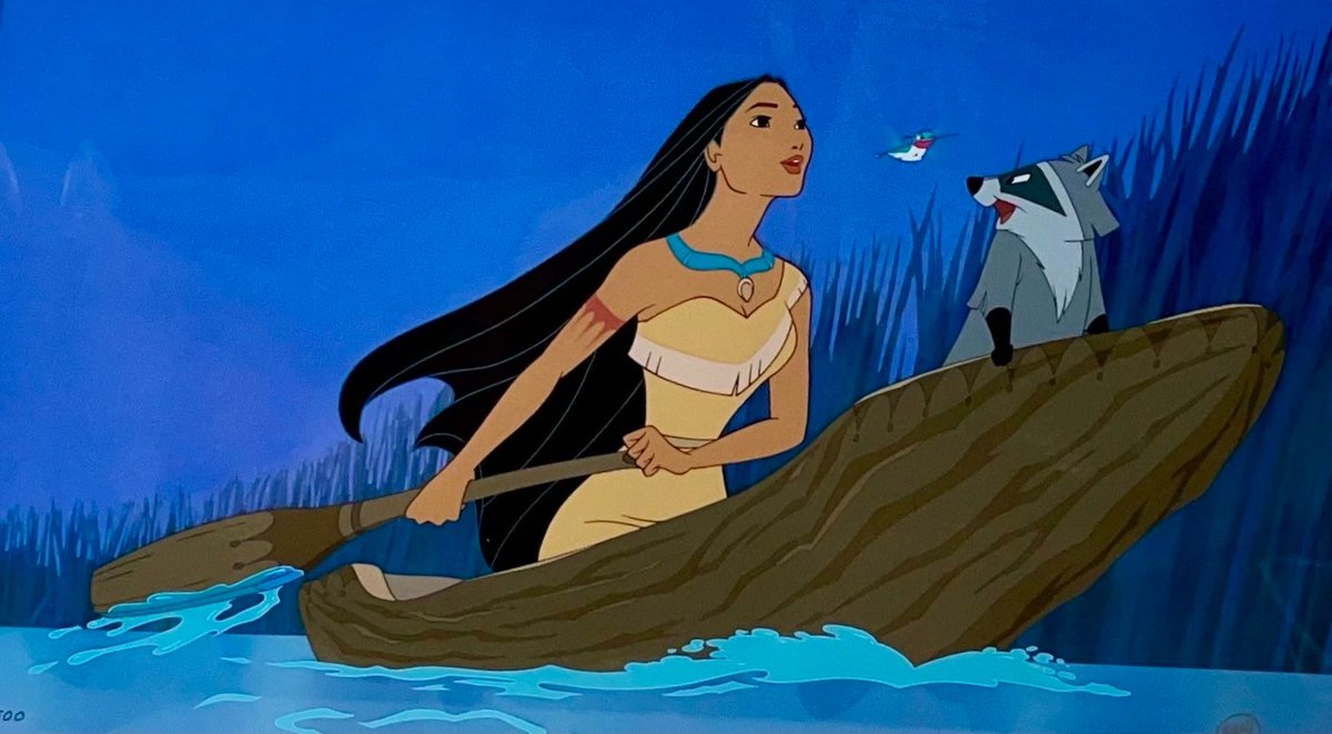 RingosTv's tweet image. Today is the 26th anniversary of #Disney’s Pocahontas! We have a few beautiful #animationcels in our collection. Here’s one called #JustAroundtheRiverbend. It is also available in a set. Come take a peek!     ebay.to/3j6esXx.  #Pocahontas #CaptainSmith #limitededition