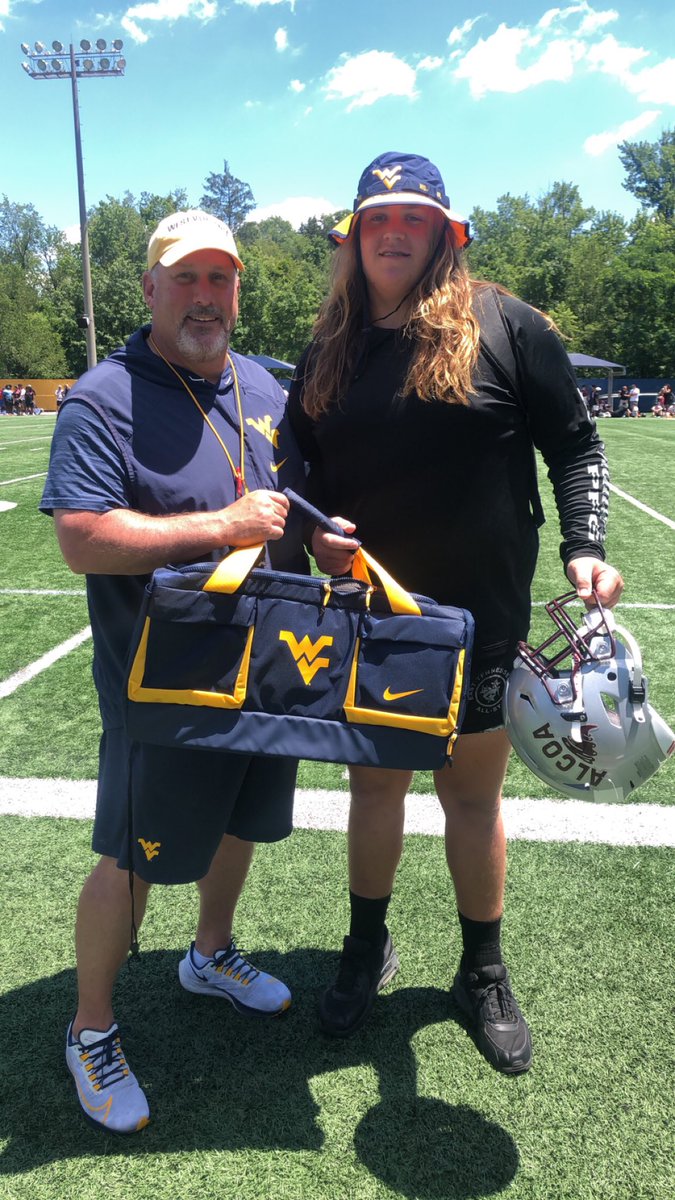 BIG_LANCE79's tweet photo. MVP at Big Man Camp today! Thank you @CoachMooreWVU @Coach_Danielsen @WVUfootball  #AlmostHeaven https://t.co/MQSWCCBAVX