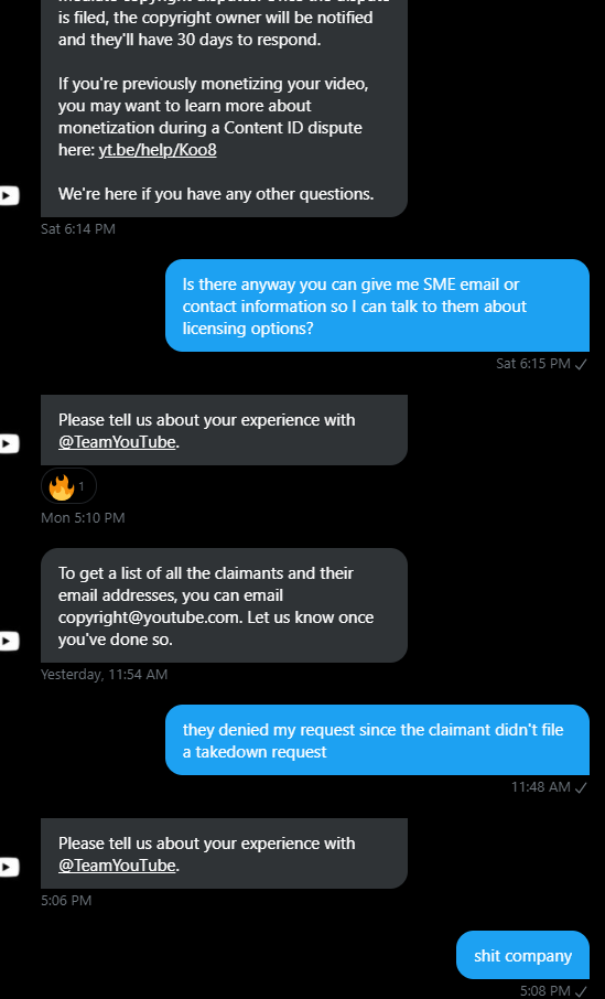 No0b3_tv's tweet photo. This is why you don't go to @TeamYouTube for help. https://t.co/gjfhujyTYe