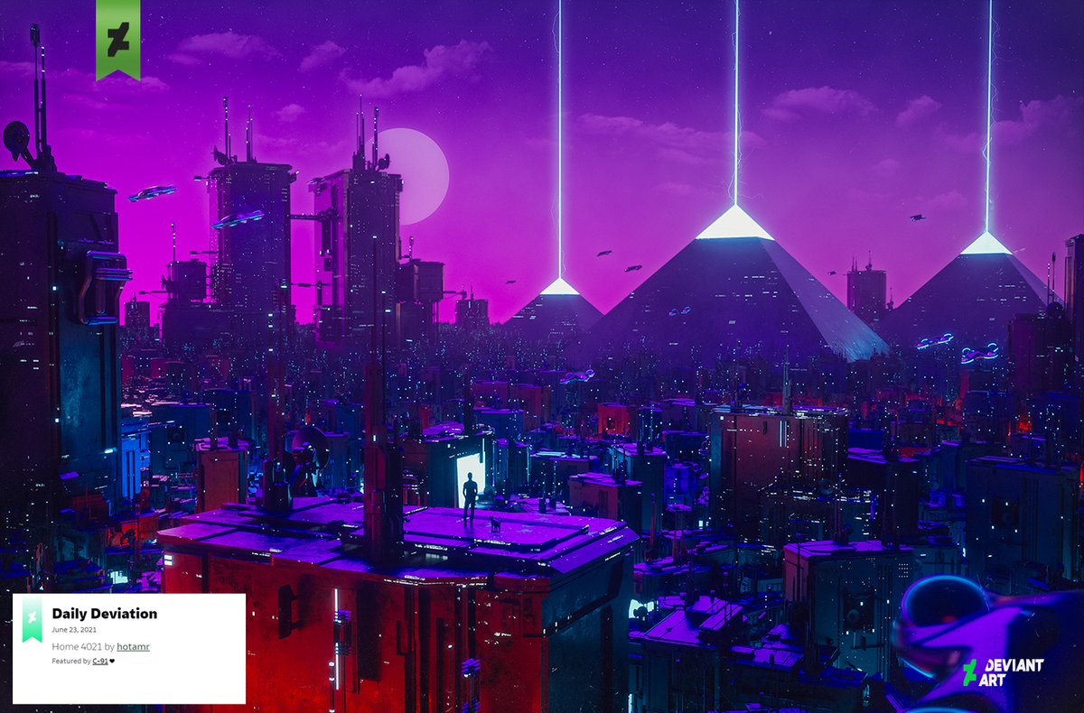 "Home 4021" artwork has been awarded a #DailyDeviation on <a href="/DeviantArt/">DeviantArt</a>!

deviantart.com/hotamr/art/Hom…

#DigitalArt #photoshop #C4D #scifiart  #amrelshamy #hotamr <a href="/Adobe/">Adobe</a> <a href="/Photoshop/">Adobe Photoshop</a> <a href="/MaxonVFX/">Maxon</a>