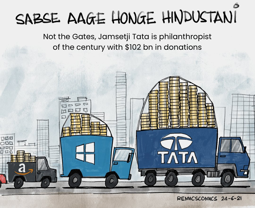 Not the Gates, Jamsetji Tata is philanthropist of the century with $102 bn in donations
source: economictimes.indiatimes.com
#JamsetjiTata #philanthropist