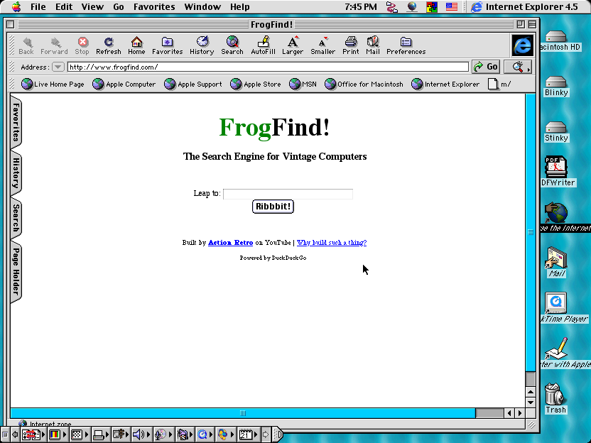 OldMacNewLife1's tweet photo. Surf today's web...on yesterday's browser. These three "retro friendly" sites can help.
#comptuers #internet #vintagesoftware #wiby #frogfind #68knews https://t.co/1YsV0piUvW