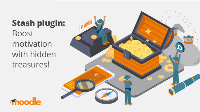 moodle's tweet image. Simple, effective and widely used, the Stash gamification plugins are a great way to boost motivation and extend learning with hidden treasures. 

Join us as we take a look at what you need and how to setup the Stash plugin: moodle.me/279g2w

#MoodlePlugin