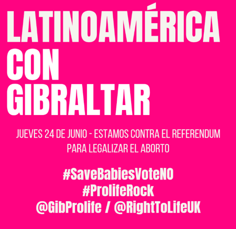 castelarprovida's tweet photo. ¡Todos con #Gibraltar!
Hoy tienen un referendum para legalizar el aborto. Votan alrededor de 23.000 ciudadanos. Queremos que gane el NO.
#SaveBabiesVoteNO
#ProLifeRock
@RightToLifeUK
@MarchaVidaLima
@LigaProvida
@marcialpg https://t.co/bHAMVxhEOc