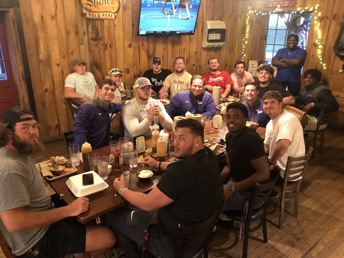 John Peacock (@coach_peacock) on Twitter photo Had a great time with <a href="/Kb1Raw/">Coach Kade Bell</a> and the <a href="/CatamountsFB/">Western Carolina Football</a> OL and QB groups tonight! Ate our weight in Carolina BBQ! We appreciate Haywood Smokehouse for not kicking us out for eating too much! #BeTheBest #WesternTough Had a great time with <a href="/Kb1Raw/">Coach Kade Bell</a> and the <a href="/CatamountsFB/">Western Carolina Football</a> OL and QB groups tonight! Ate our weight in Carolina BBQ! We appreciate Haywood Smokehouse for not kicking us out for eating too much! #BeTheBest #WesternTough