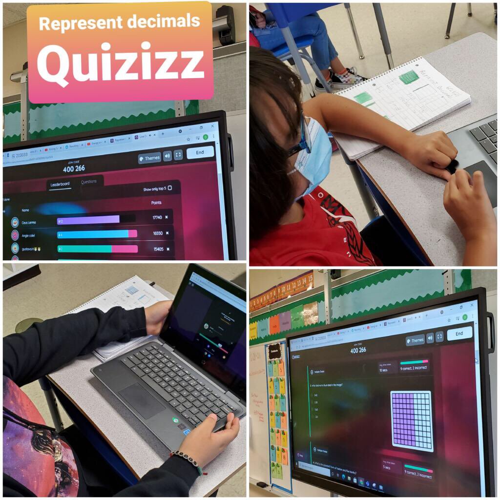 Mathematicians in the making! Engaging students with Quizizz and working on representing decimals. Way to go Ms. Serna! <a href="/HISD_Crespo/">Crespo Elementary</a> @HISDEastArea #ridingthewavestosuccess 🏄‍♂️ 🏄‍♀️ 🏄