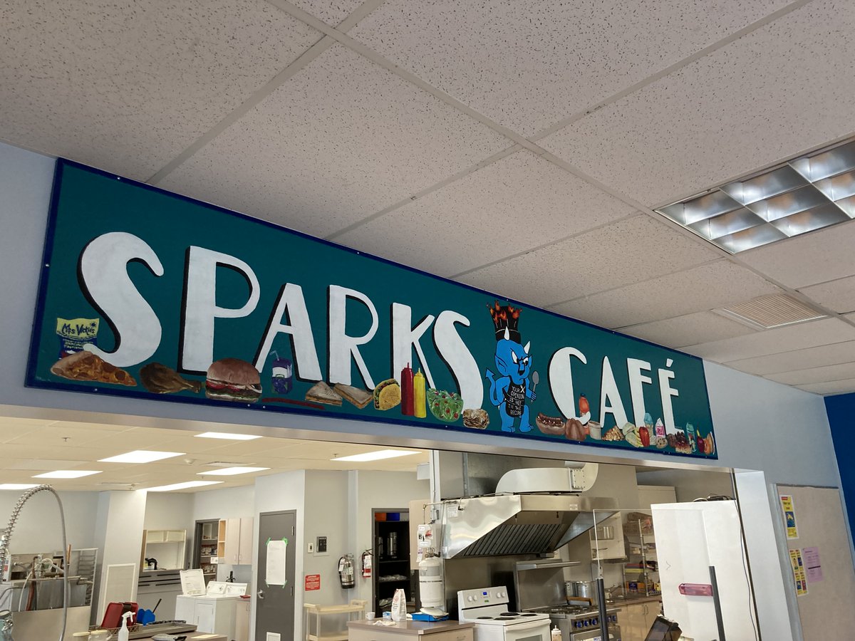 Check out this great new sign for the Sparks Café created by one of our junior art students! #SESSProud #SD53