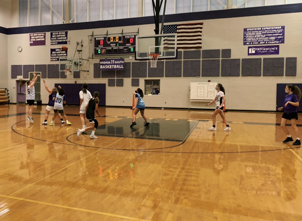 nhssgirlshoop's tweet photo. Great open gym today with North &amp; Hollis-Brookline! Can’t wait to do it again next week 👍 

ALSO - we just got word (in the middle of tonight’s session) that the masks are no longer a requirement for indoor sports 🙌 https://t.co/pxdLJNRJZJ
