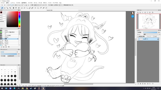 手紙書かなきゃいけないのに絵描き始めちゃったよ... 