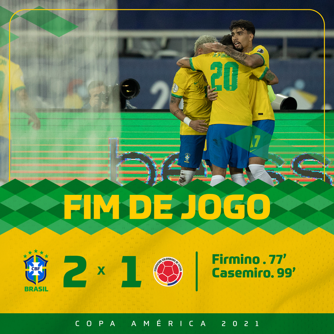 CBF Futebol on X: FIM DE JOGO! BRASIL CONQUISTA A VITÓRIA NO