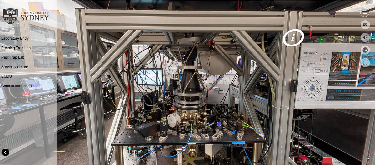 Ever wanted to see inside a real #quantumcomputing lab?  Check out our #trappedion labs @ARC_EQUS <a href="/Sydney_Uni/">University of Sydney</a>  in this virtual tour!

physics.usyd.edu.au/QCLtour/index.…