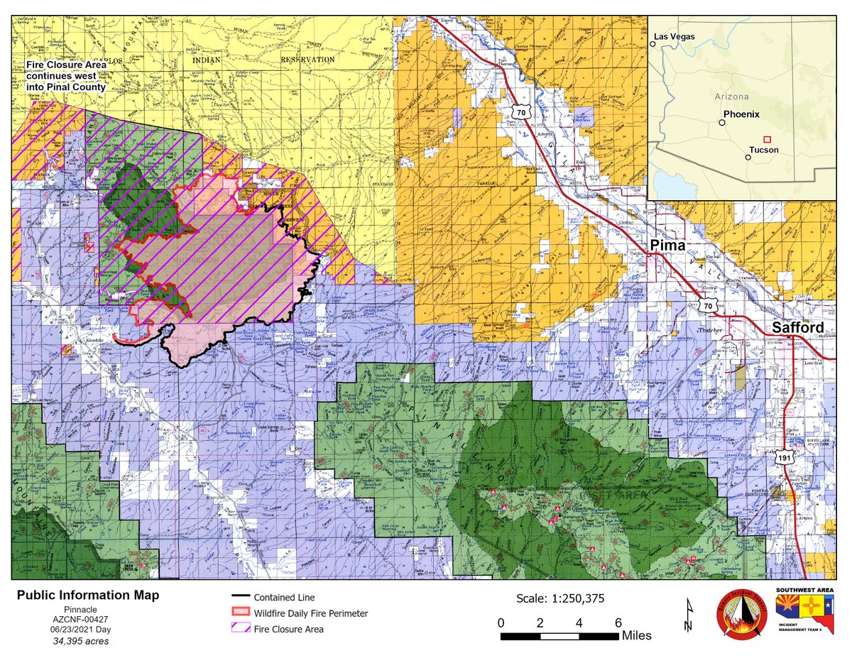 PinnacleInfo21's tweet image. Minimal fire activity was observed today and reports of small but measurable precip on parts of the #PinnacleFire Sharing map with federal land closures. ⚠️inciweb.nwcg.gov/incident/maps/… @BLMArizona @CoronadoNF #AZfire #KnowBeforeYouGo