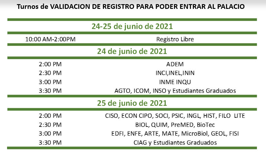 EstudiantesUPRM's tweet photo. Graduando Clase 108 – Recordatorio para el Dia de la graduación.
1.El registro es el Mangual y debes estar registrado para entrar al Palacio.
2.Tenemos Transportación Colectiva ida y vuelta (Altamente Recomendado)

@uprm @DecadmiU @RullanAgustin @cgerum https://t.co/EtbdGGgY3h