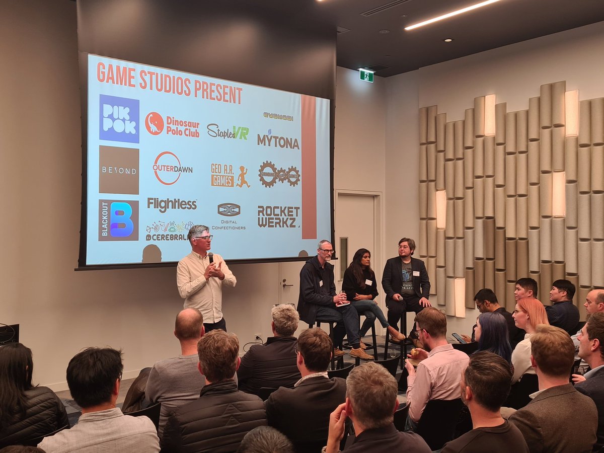 heathmilligan's tweet photo. @sknightly kicking off @nzgda event at Commercial Bay, Auckland https://t.co/EbZHjGDuC9