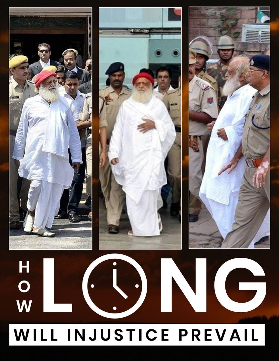 Tejas5115's tweet photo. Why Judiciary is hesitating to give bail or parole to Innocent Sant Shri Asharamji Bapu hospitalized with deteriorating Health condition and tortured for 8yrs in Jail ?
Nation Wants Justice for Bapuji.
Bail For Asharam Bapu
#कबतक_प्रताड़ित_होंगे_संत
#thursdaymorning https://t.co/sDmYEfDPvf