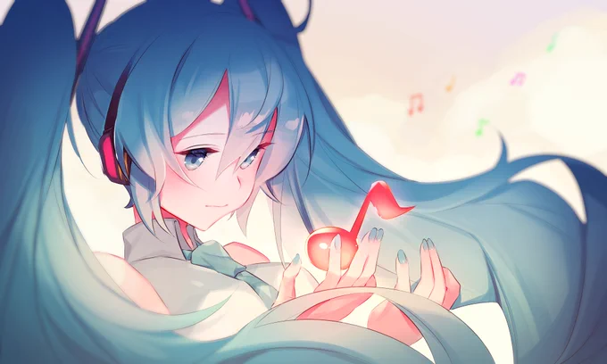ピアプロ運営です。本日は #ドレミの日 の日だそうですよ!という事で「音符」作品をご紹介!ネネキさんのミクさん!赤い音符をじっと見つめる姿が素敵…✨【https://t.co/1FzaWg3h7z】 #piapro #初音ミク 