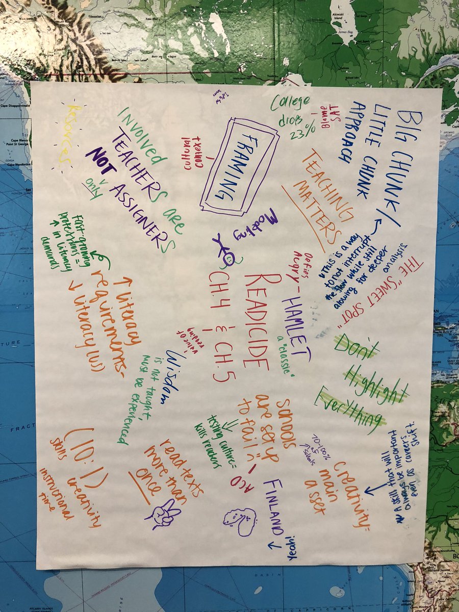 TamraDollar's tweet photo. Fun strategy! Use #graffitiboards as a multimodal reading response strategy. #Readicide #DisciplinaryLiteracy @KellyGToGo #Edu531 https://t.co/3Cfv3qceGC