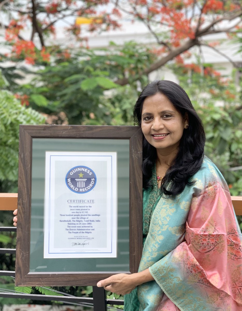 supriyasahuias's tweet photo. Celebrating 19 years of India’s first ever Guinness World Record for maximum trees planted in a day.On 24th June 2002, braving cold &amp; difficult terrain,300 people planted 42,182 trees in 24 hrs in Nilgiris.Proud to have led the event as the then District Collector #GreenRecord https://t.co/9Hj4gXt92M