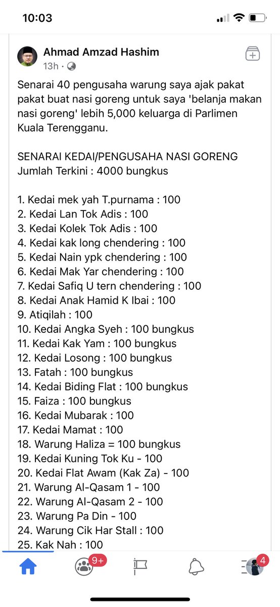 RidzwanMahazan's tweet photo. Belanja makan 5000 keluarga Kuala Terengganu

Usaha yang baik tuan @HajiAmzad 👏🏼 https://t.co/tQ237UyICg