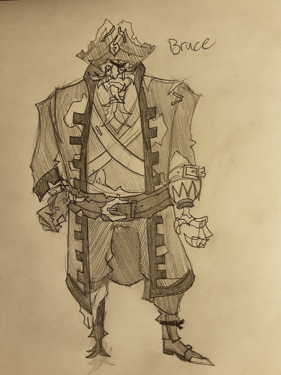 One of me mates returned to SoT after a long hiatus, and he rerolled his pirate. I love his hefty lad. 

@Nameless_Zea #SeaofThieves #PiratePortrait